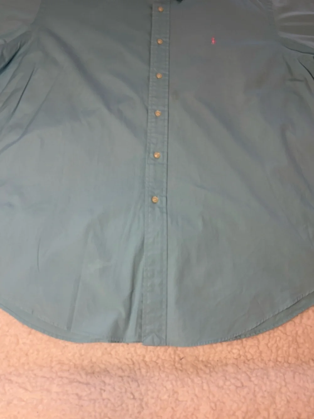 Polo Ralph Lauren Men Blue Classic Fit Short Sleeve Button Shirt